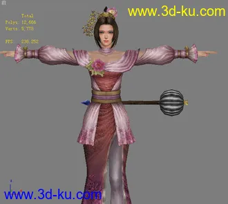 貂禅模型（带贴图）要的来的图片