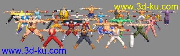 拳皇《街霸4》模型合集，共25个角色 标姿带贴图的图片13