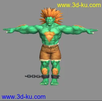 拳皇《街霸4》模型合集，共25个角色 标姿带贴图的图片