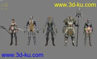 PC01-05集成  战士角色模型的图片