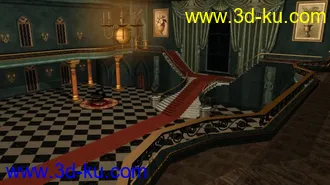 3D打印模型城堡室内场景的图片