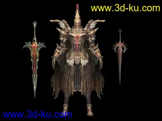 3D打印模型不知什么游戏里的角色（贴图画的很不错哦）的图片