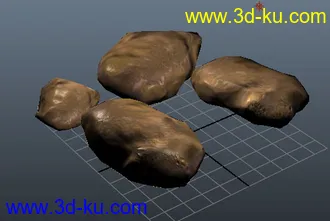 3D打印模型一些场景中用得到的山石的图片