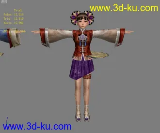 三国的大乔模型（带贴图）的图片