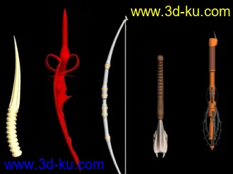 3D打印模型武器合集，喜欢就拿去吧的图片