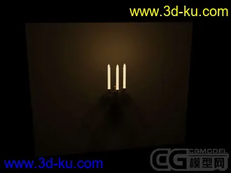 3D打印模型漂亮的烛台（带灯光哦～～～）的图片