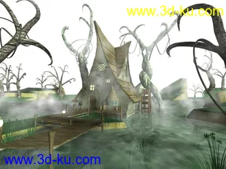 3D打印模型还是幽灵小屋，不过这次有贴图了的图片