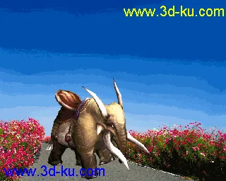 3D打印模型大象行走,含贴图，关键是有动画！的图片