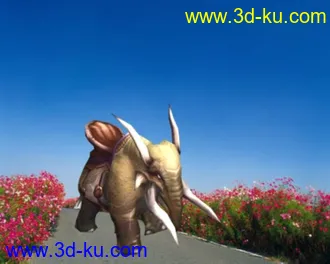 3D打印模型大象行走,含贴图，关键是有动画！的图片