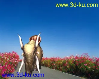 3D打印模型大象行走,含贴图，关键是有动画！的图片