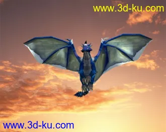3D打印模型飞龙展翅，有贴图，有骨骼绑定，更有动画！的图片