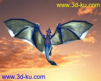 3D打印模型飞龙展翅，有贴图，有骨骼绑定，更有动画！的图片