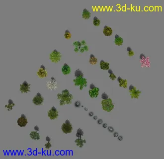 3D打印模型3d树木，适合各个角度观看。的图片