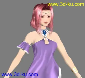 3D打印模型紫裙美女的图片