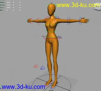 绑定的人物模型 加IK FK切换的图片