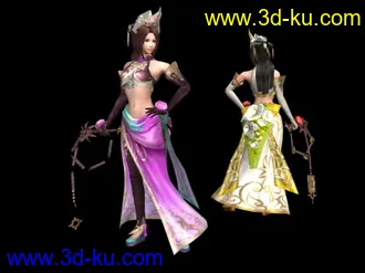 3D打印模型爱江山更爱美人，貂蝉一朵，喜欢就赶紧抱走吧的图片