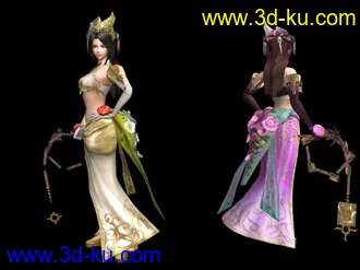 3D打印模型爱江山更爱美人，貂蝉一朵，喜欢就赶紧抱走吧的图片