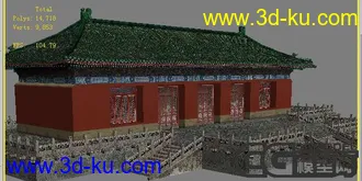 两个古建大殿模型的图片