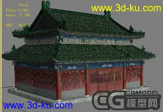 两个古建大殿模型的图片