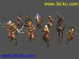 给力的来了！暗黑三现有角色全套模型加贴图！的图片