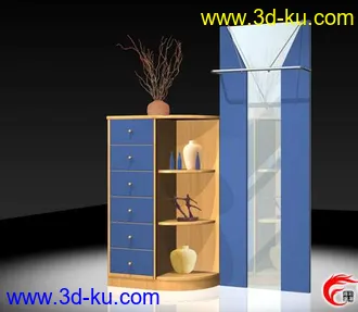 3D打印模型各种现代家具组合的图片