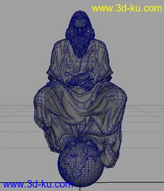 3D打印模型踩地球的老爷爷的图片