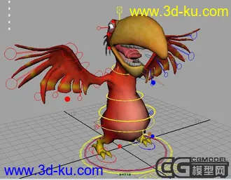 3D打印模型[有个鸟用]之红乌鸦灰蝙蝠黄猫头鹰的图片