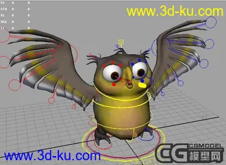 3D打印模型[有个鸟用]之红乌鸦灰蝙蝠黄猫头鹰的图片