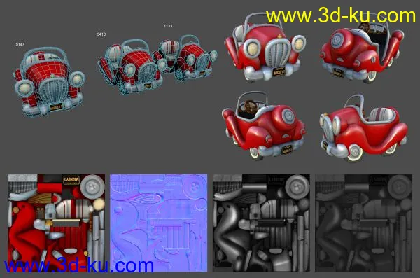 次时代，Q版汽车，包括ZB文件，贴图全模型的图片1