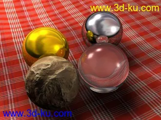 3D打印模型献上四个MAYA常用材质的图片