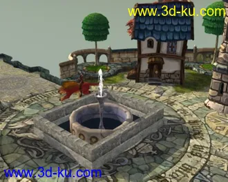 3D打印模型童话王国游戏场景（非视频）！人物、动物均有完整的贴图、骨骼绑定和动画！的图片