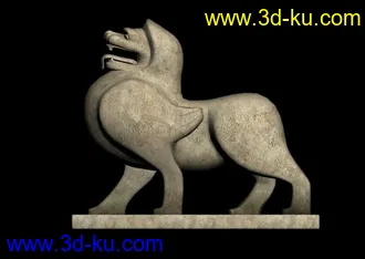 3D打印模型石狮的图片