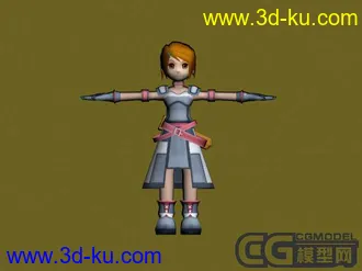 3D打印模型练习 卡通女孩的图片