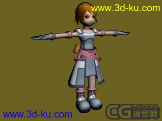 3D打印模型练习 卡通女孩的图片
