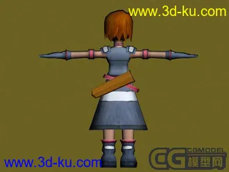 3D打印模型练习 卡通女孩的图片