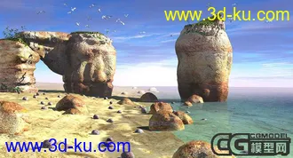 3D打印模型海滩场景共享的图片