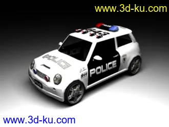 3D打印模型带动画的Mini低模警车的图片