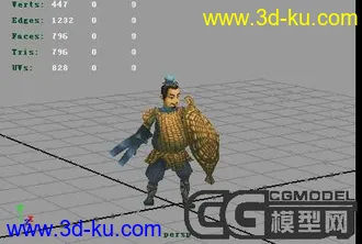 3D打印模型一个人物设定加一个动作的图片