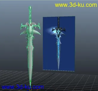 3D打印模型新人刚做游戏 ，做了个霜之哀伤，望大家给点意见。。。的图片
