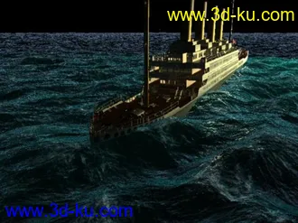 3D打印模型最近制作的泰坦尼克号 带材质贴图的图片