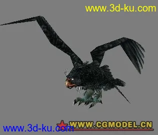 3D打印模型魔兽的鹰+蒙皮+动作的图片