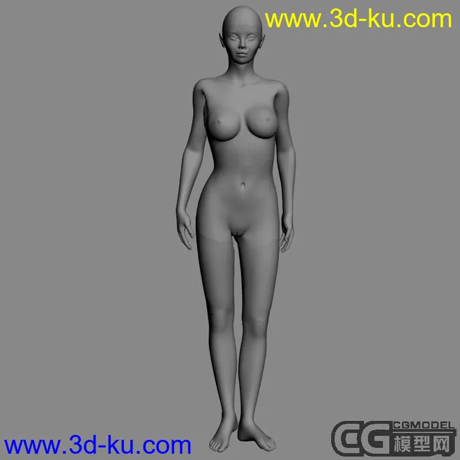 3DSexVilla 里的女人模型1个,附送GA截取原始OBJ若干的图片1