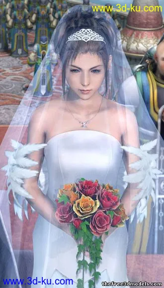 3D打印模型最终幻想/尤娜婚纱版的图片