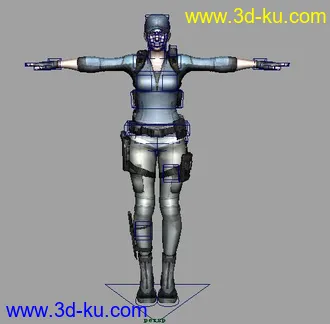 3D打印模型生化危机5 jill  带绑定的图片