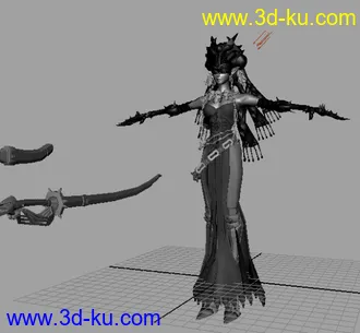 超精细女战士模型，要的速度下载的图片