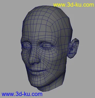 3D打印模型maya制作的人头的图片