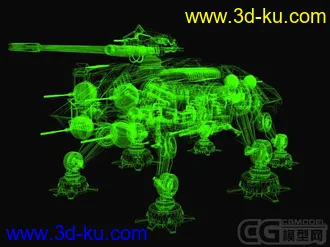 3D打印模型[color=red]星球大战-机甲战舰(造型不丑)[/color]的图片