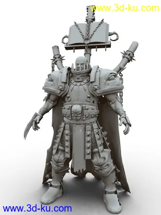 3ds Max 战士的精细模型一个的图片