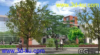 学校的建筑模型的图片