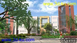 学校的建筑模型的图片